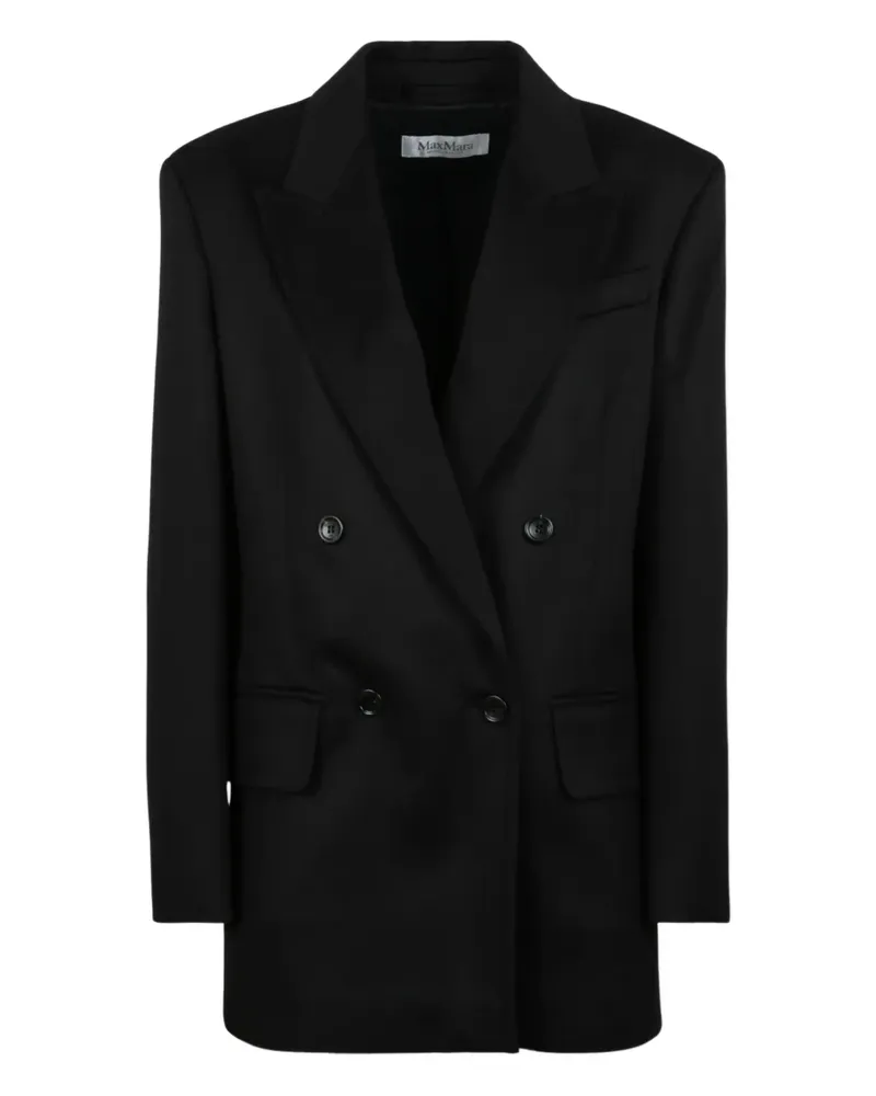 Max Mara Doppelreihige Olimpia Jacke - Schwarz Schwarz