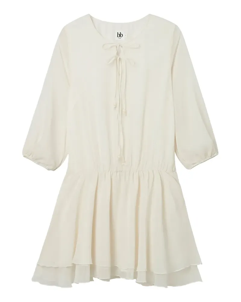 b+ab tie-fastening mini dress - Nude Nude