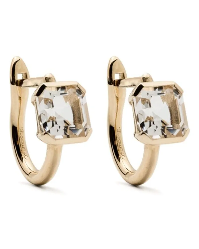 OTIUMBERG 9kt Domino Gelbgoldohrringe mit Topas Gold