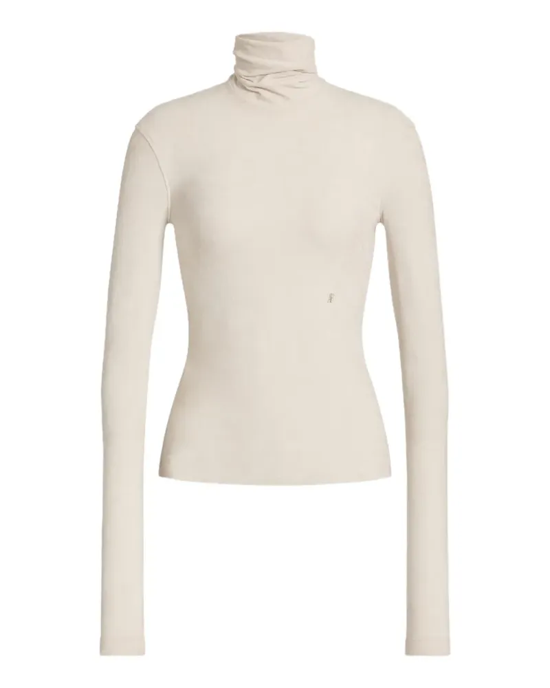 Alberta Ferretti Oberteil mit Rollkragen - Weiß Weiß