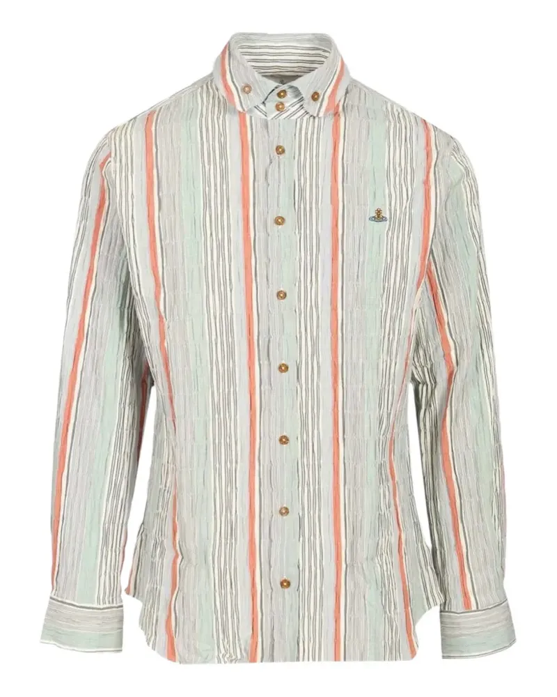 Vivienne Westwood Krall smocked striped shirt - Nude Nude