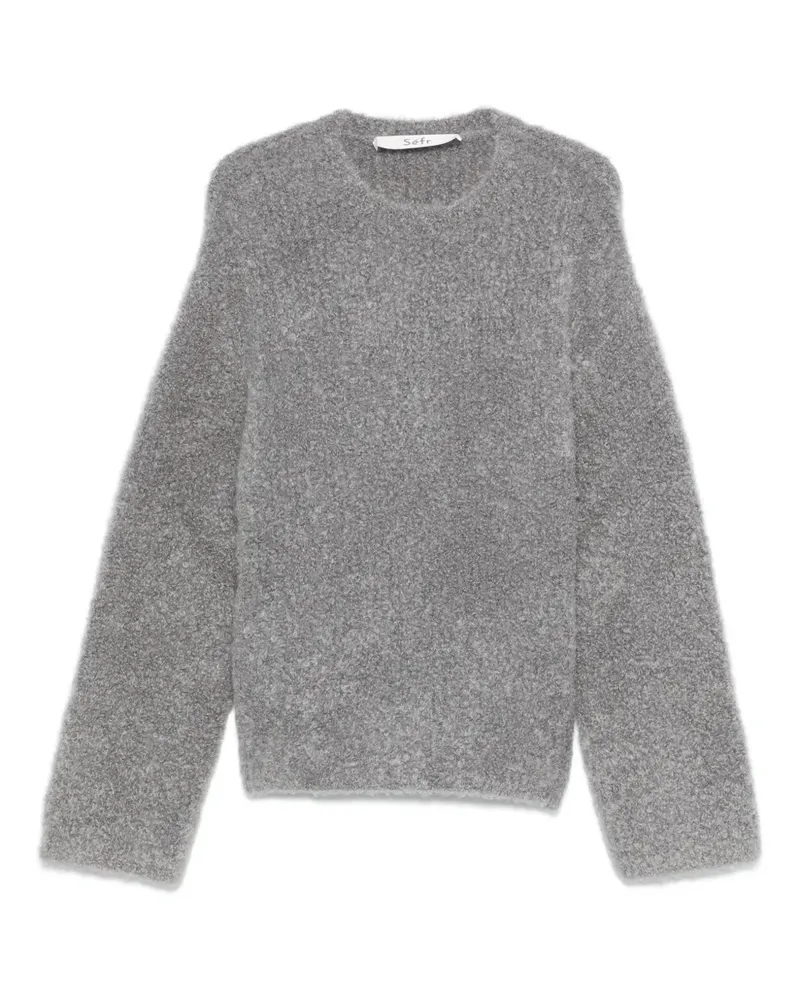 Séfr Pullover mit Rundhalsausschnitt - Grau Grau