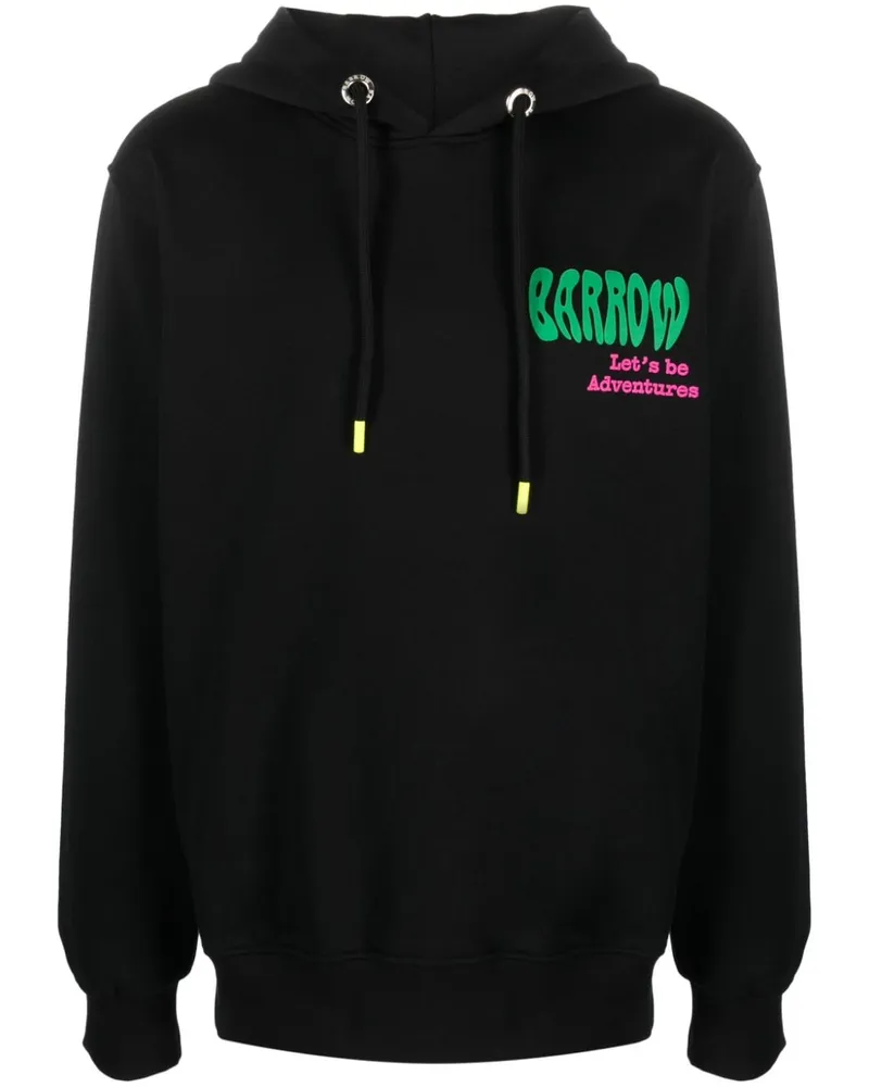 BARROW Hoodie mit Logo-Verzierung Schwarz