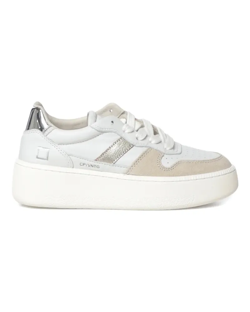 D.A.T.E. Court Plateau-Sneakers - Weiß Weiß