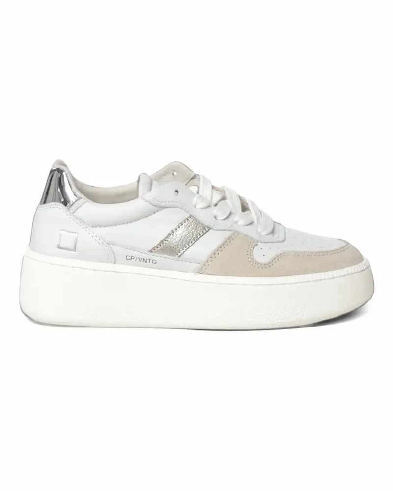 D.A.T.E. Court Plateau-Sneakers - Weiß Weiß