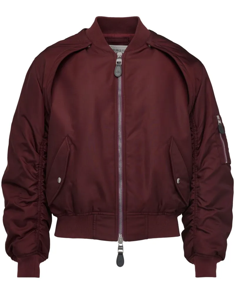 Alexander McQueen Bomberjacke mit abnehmbaren Ärmeln - Rot Rot