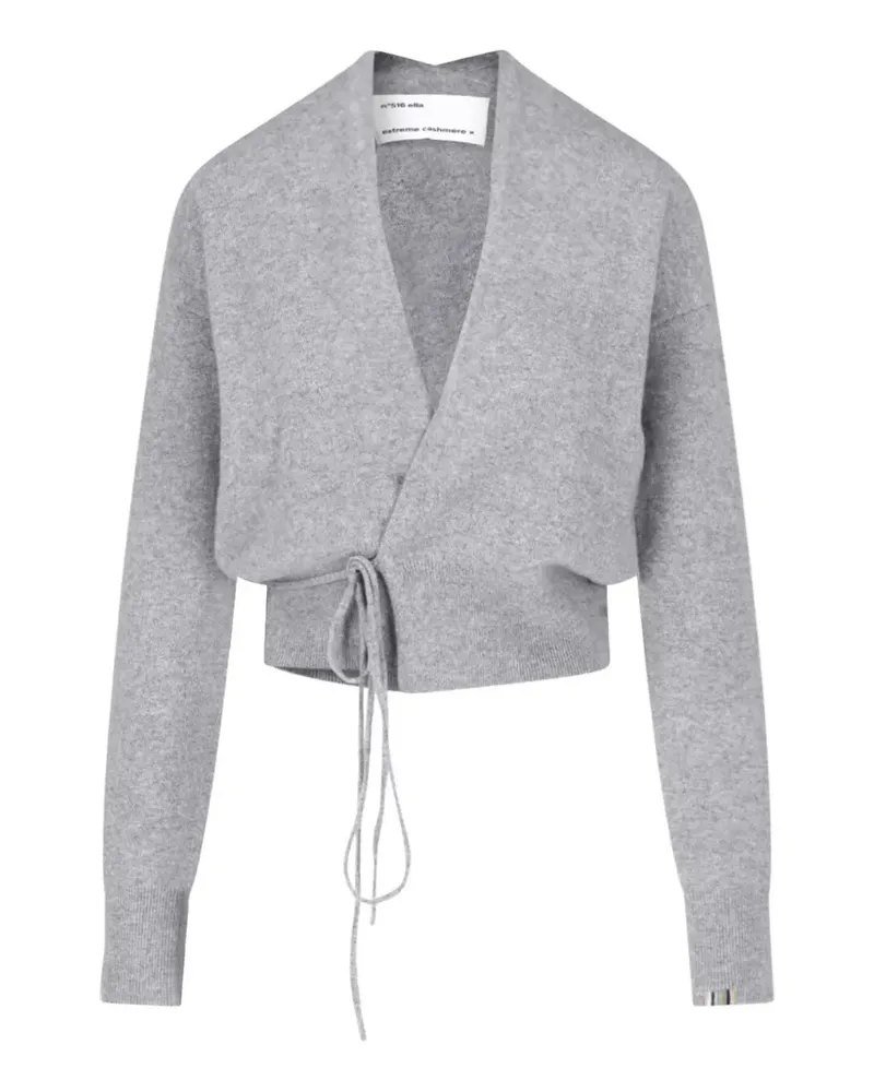 extreme cashmere Gewickelter Ella Pullover - Grau Grau
