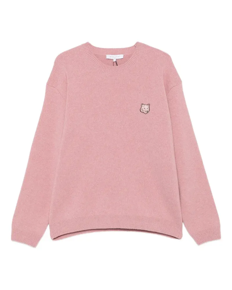 Kitsuné Pullover mit Fuchs-Patch - Rosa Rosa