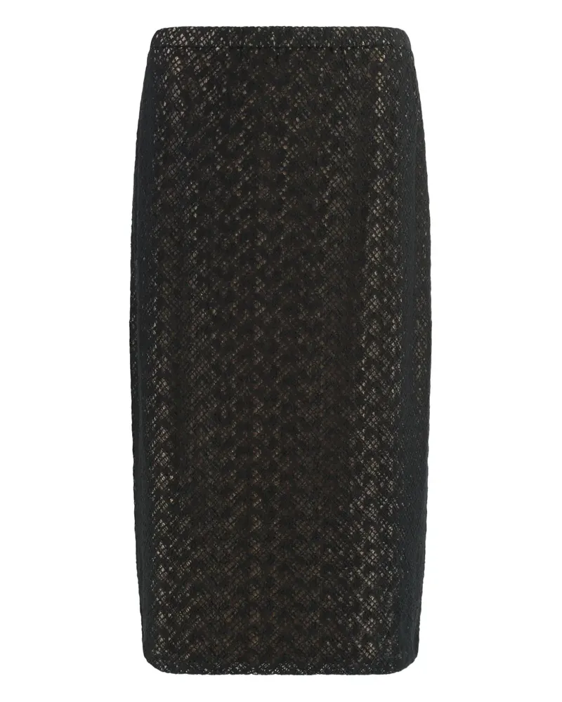 Vince diamond-lace midi skirt - Schwarz Schwarz