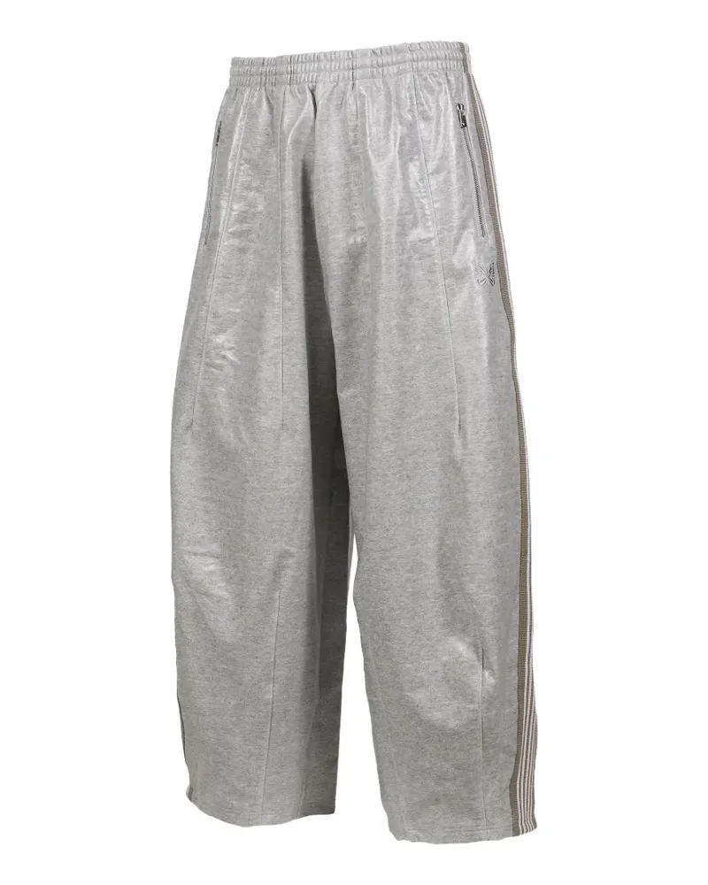 NEEDLES H.D. butterfly-embroidered track pants - Grau Grau