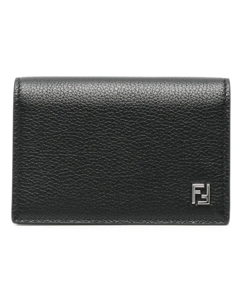 Fendi Portemonnaie aus gekörntem Leder - Schwarz Schwarz