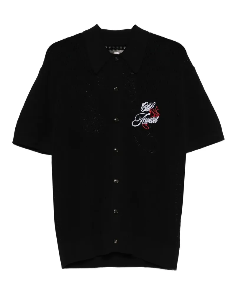 Amiri Gestricktes Top - Schwarz Schwarz