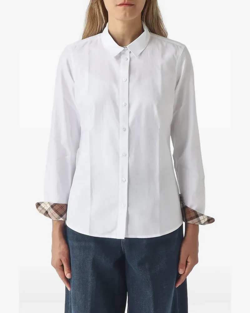Barbour check-trim shirt - Weiß Weiß