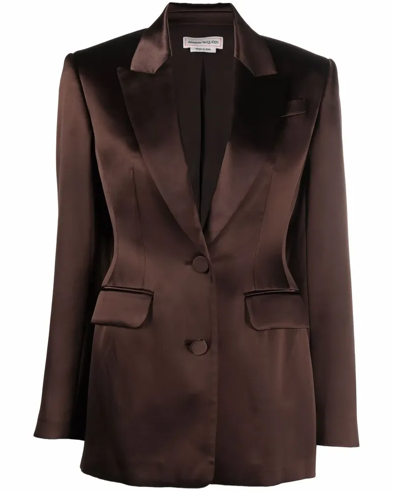 Alexander McQueen Einreihiger Blazer - Braun Braun