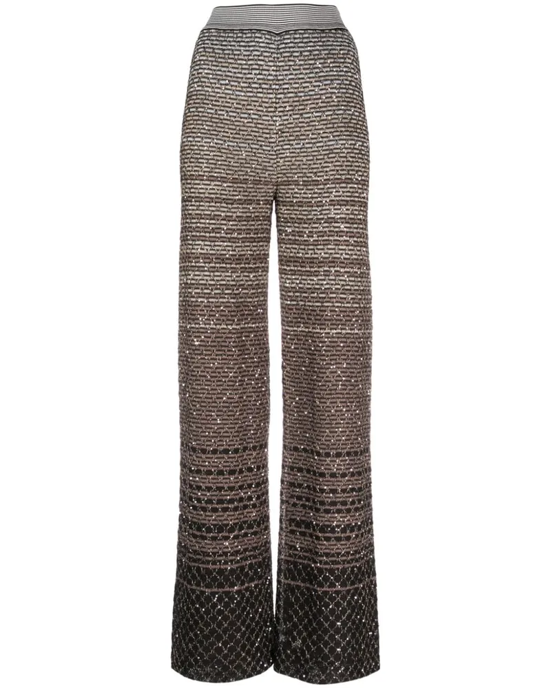 Missoni Gerade Hose mit Streifen - Schwarz Schwarz