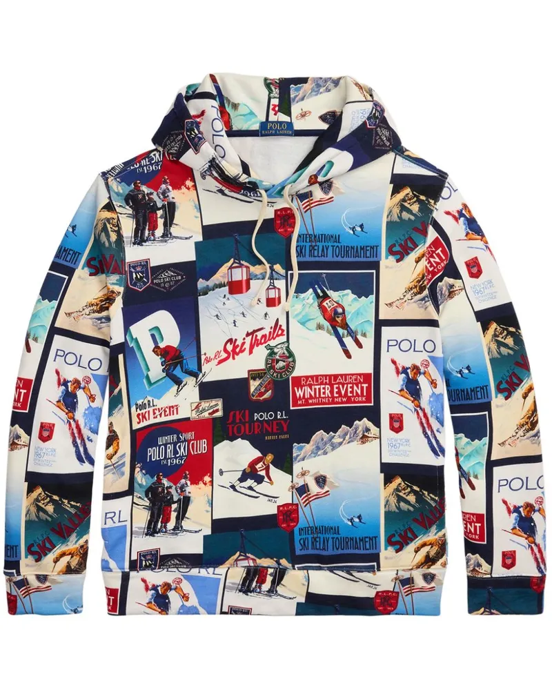 Ralph Lauren Hoodie mit Print - Blau Blau