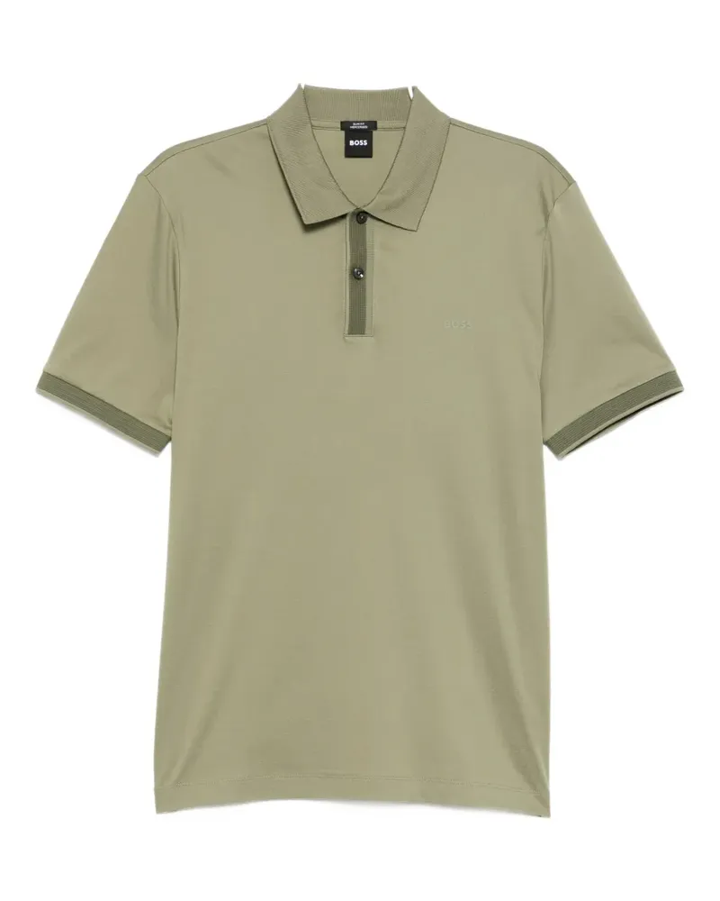 HUGO BOSS logo-patched polo shirt - Grün Grün