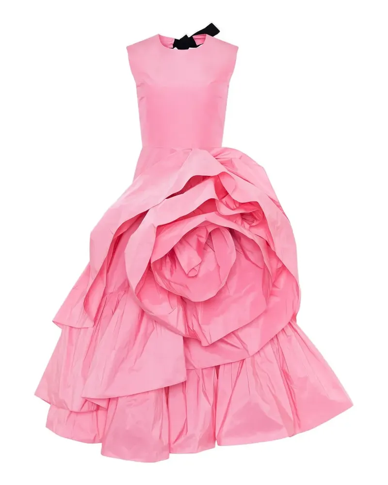 Roksanda Ilincic Radica rosette-detail tiered dress - Rosa Rosa