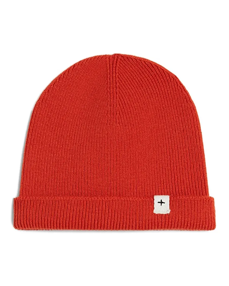 Jil Sander Beanie mit Logo-Patch - Rot Rot