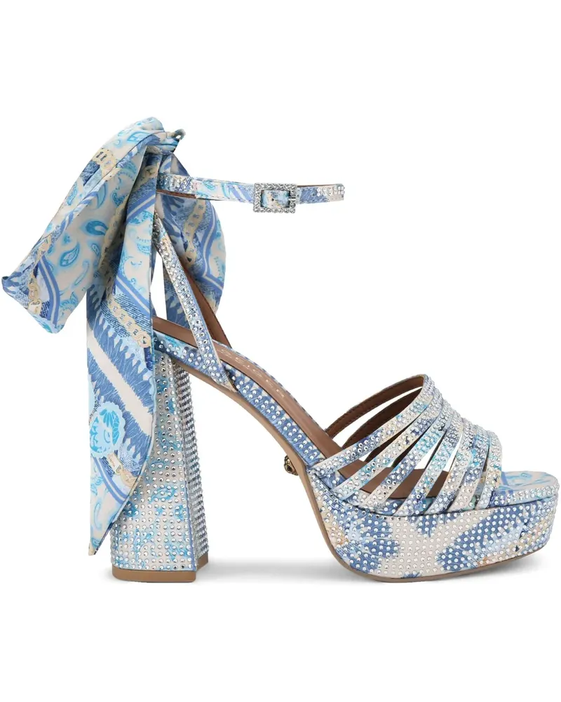 Kurt Geiger Pierra Plateau-Sandalen mit Knöchelriemen 115mm - Blau Blau