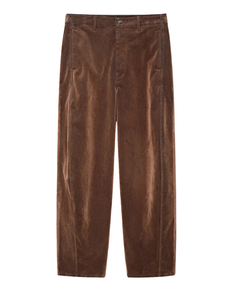 Shanghai Tang velvet-effect jeans - Braun Braun
