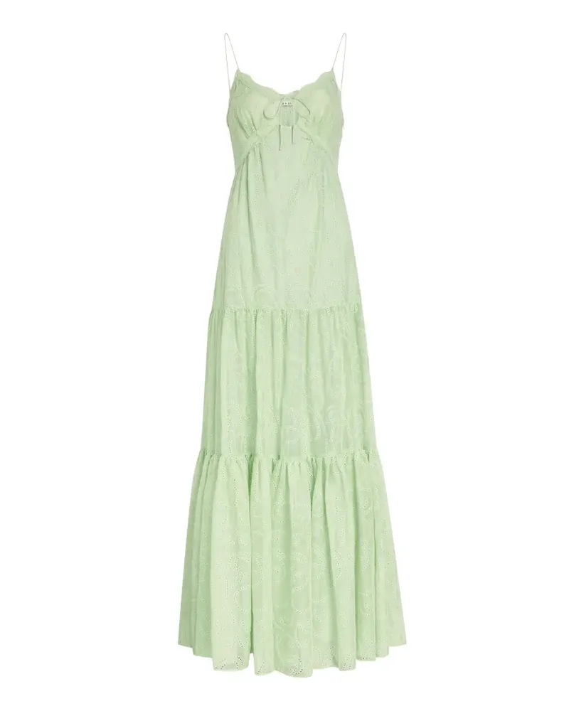 Alice + Olivia Nicky broderie-anglaise tiered maxi dress - Grün Grün