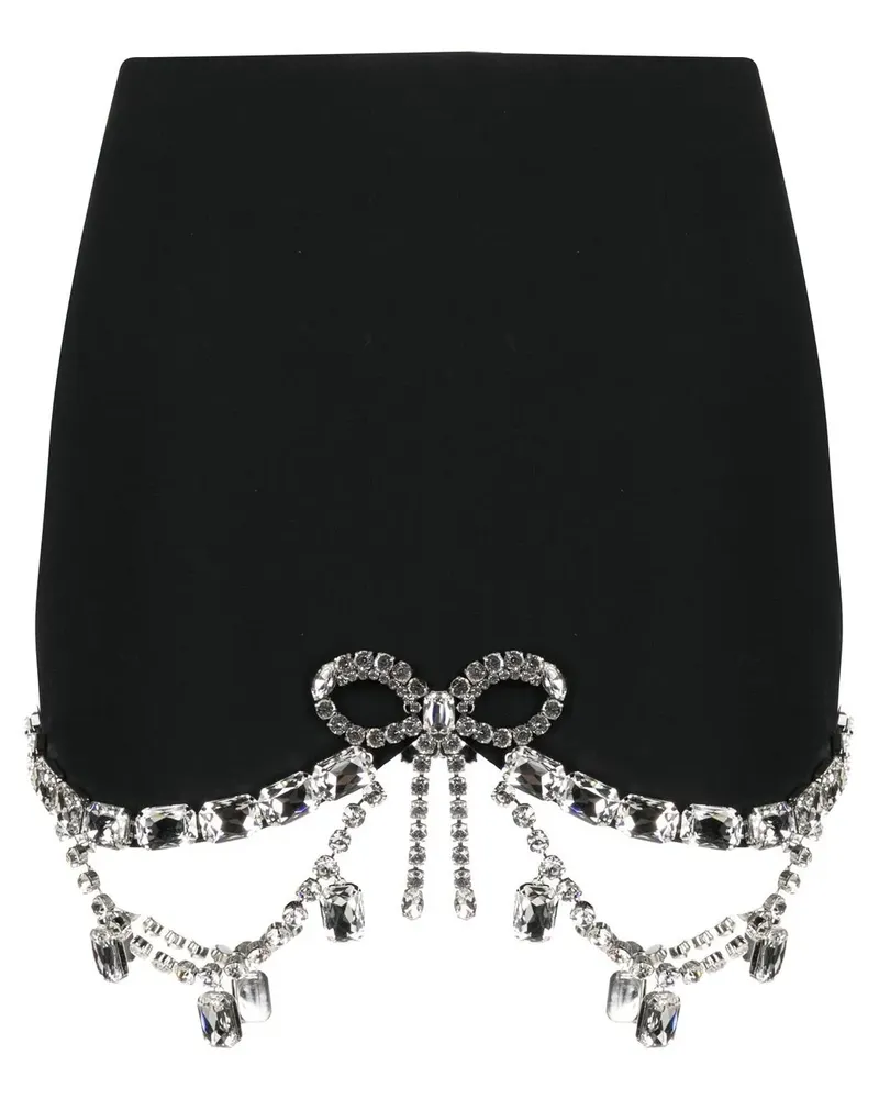 Area Minirock mit Kristallen - Schwarz Schwarz