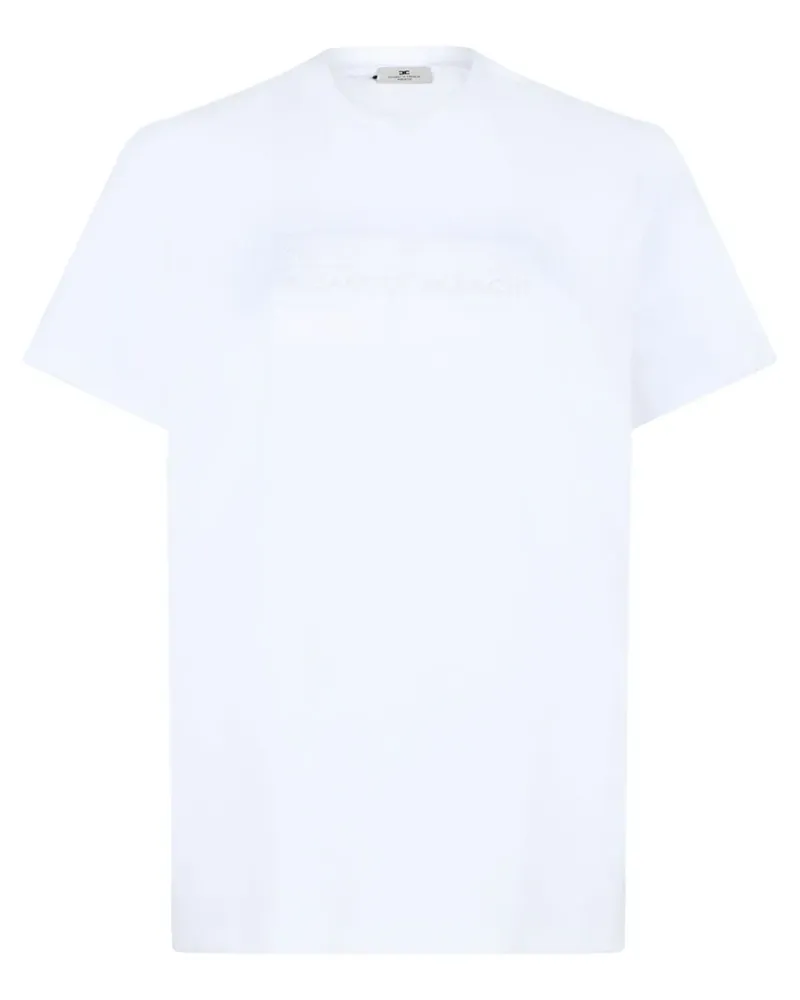 Elisabetta Franchi T-Shirt mit Logo-Print - Weiß Weiß