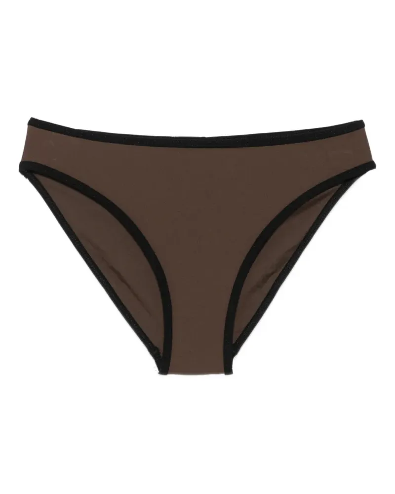 Totême contrast-trim bikini bottoms - Braun Braun