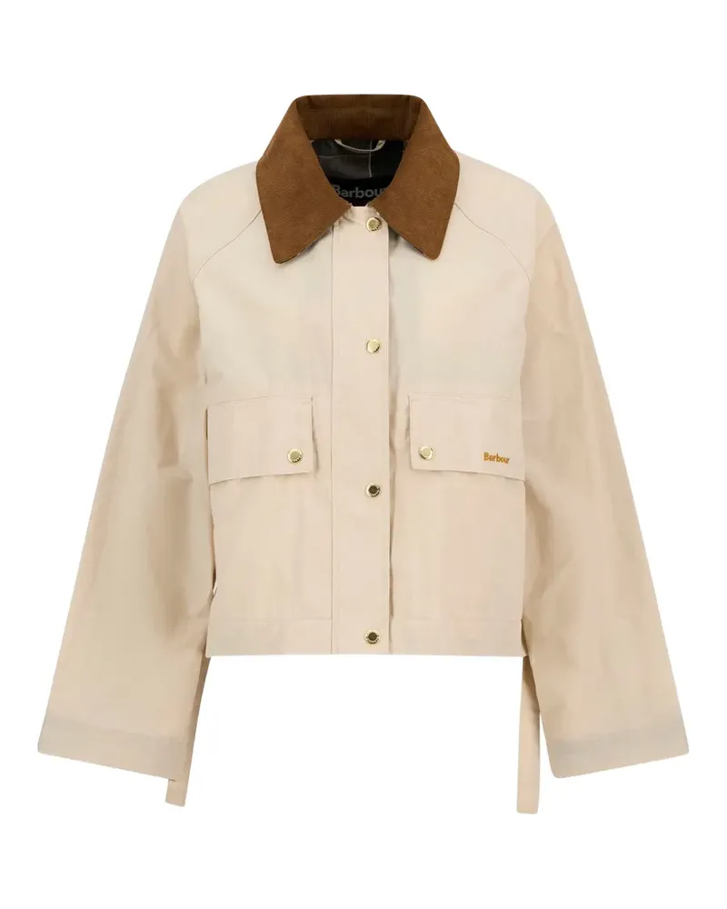 Barbour Medland ribbed-collar flap-pockets jacket - Nude Nude