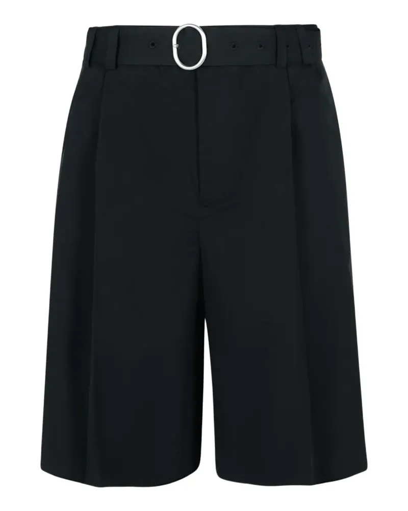 Jil Sander Bundfaltenshorts mit Gürtel - Schwarz Schwarz