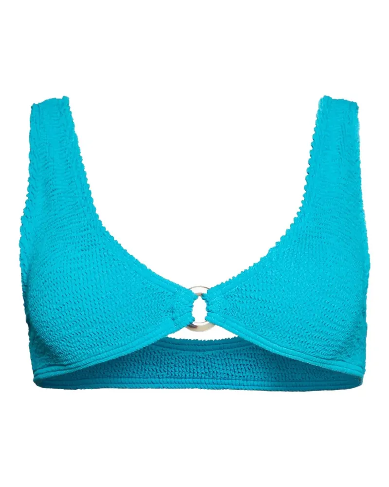 bond-eye Strukturiertes Bikinioberteil mit Ringdetail - Blau Blau