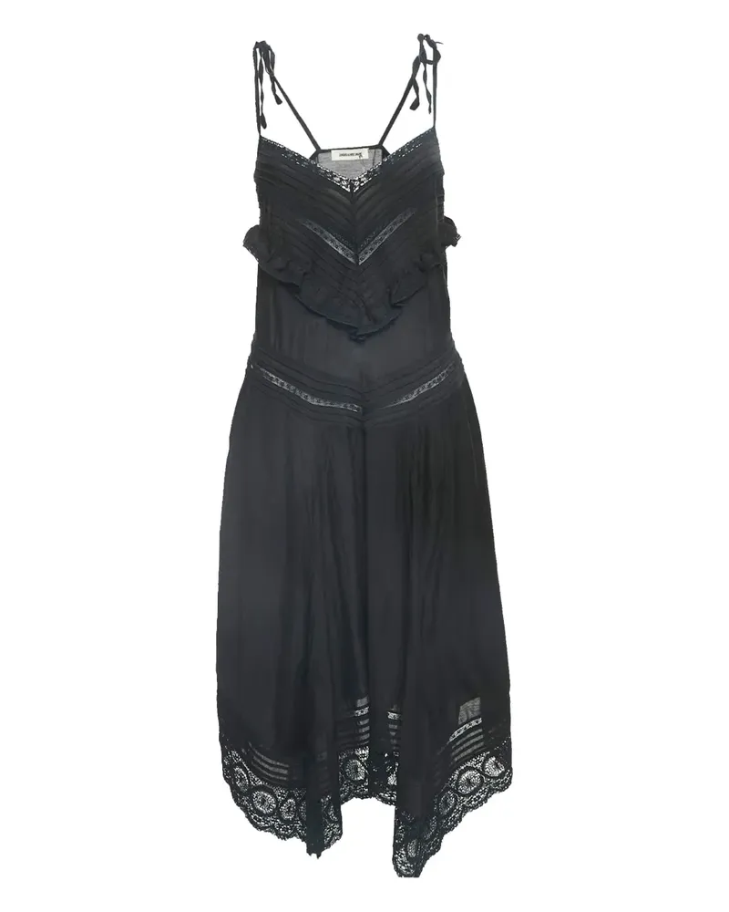 Zadig & Voltaire Asymmetrisches Kleid mit Spitzensaum - Schwarz Schwarz