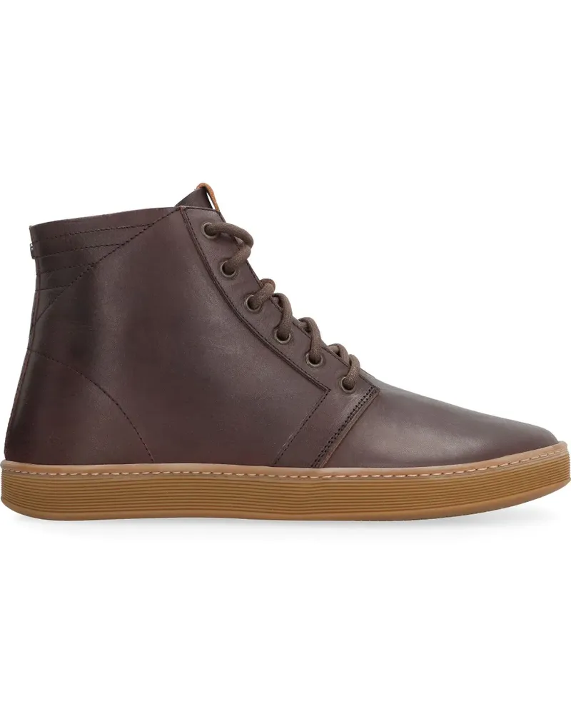 Volta High-Top-Sneakers aus Leder - Braun Braun