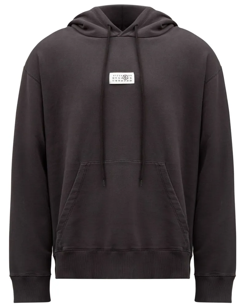 Maison Margiela Hoodie mit Nummern-Motiv - Schwarz Schwarz