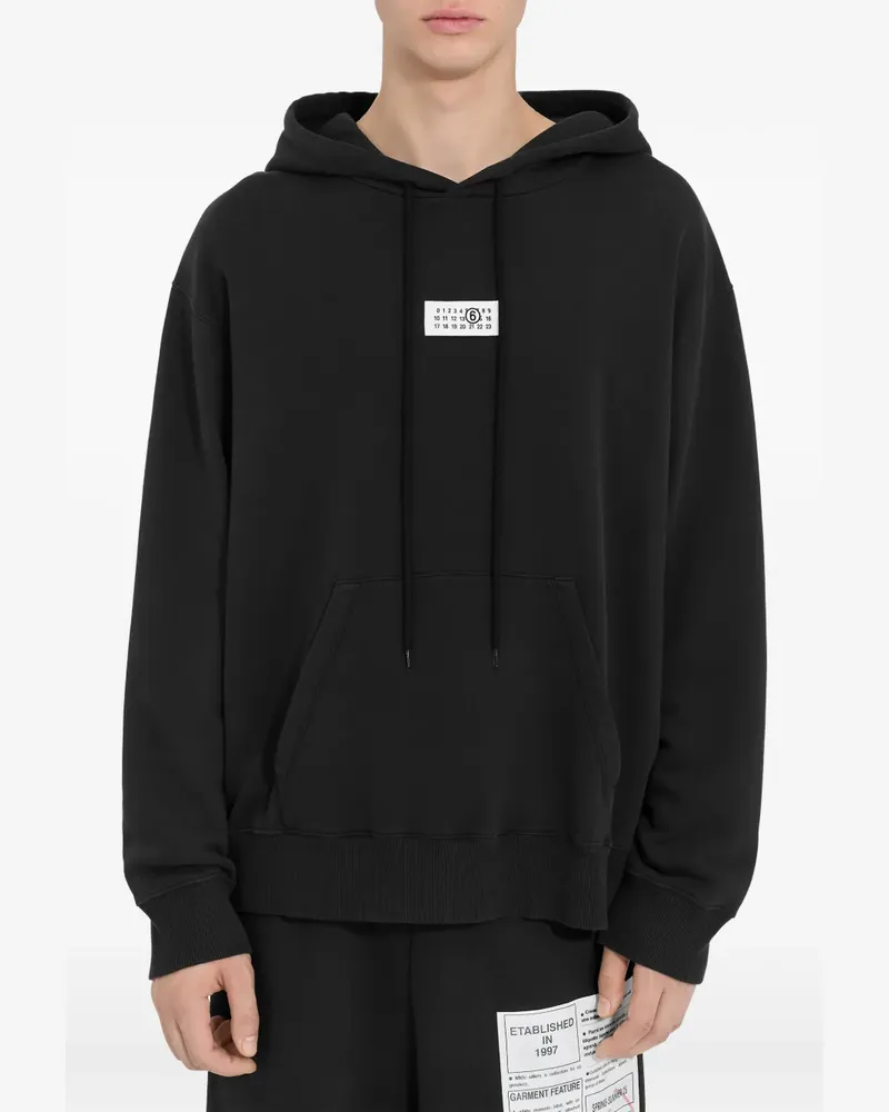 Maison Margiela Hoodie mit Nummern-Motiv - Schwarz Schwarz
