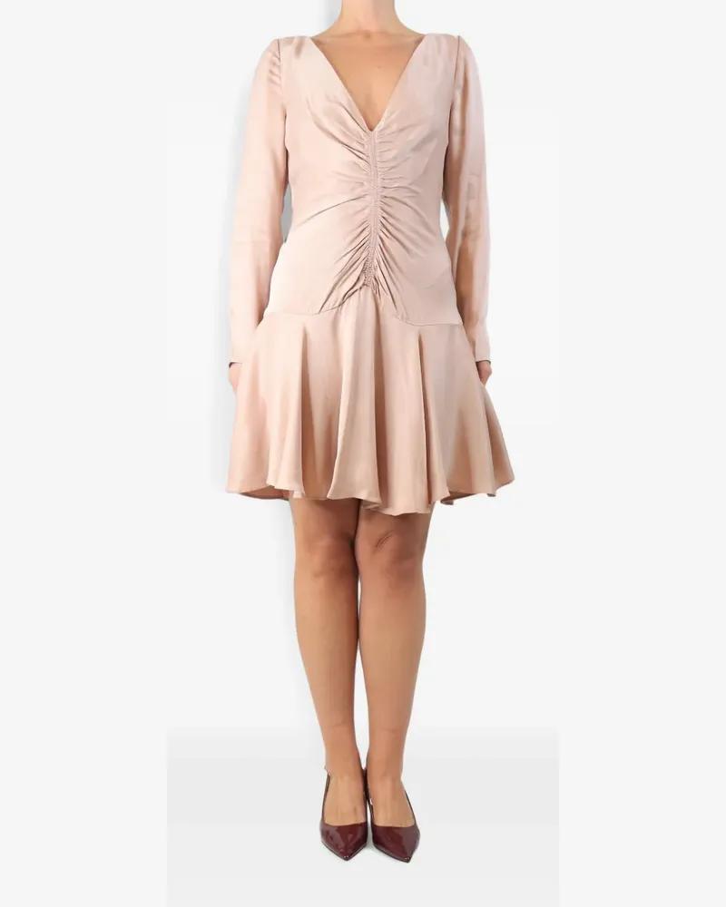 Zimmermann ruched satin mini dress - Rosa Rosa