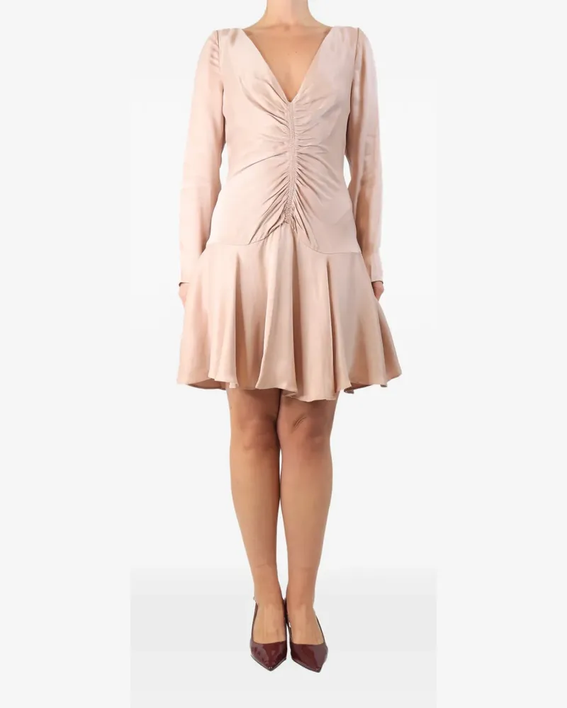 Zimmermann Gerafftes Minikleid aus Satin - Rosa Rosa