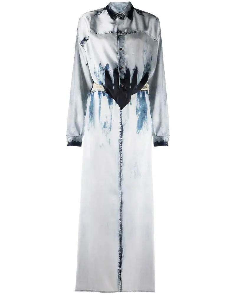 Diesel Hemdkleid mit Print - Blau Blau