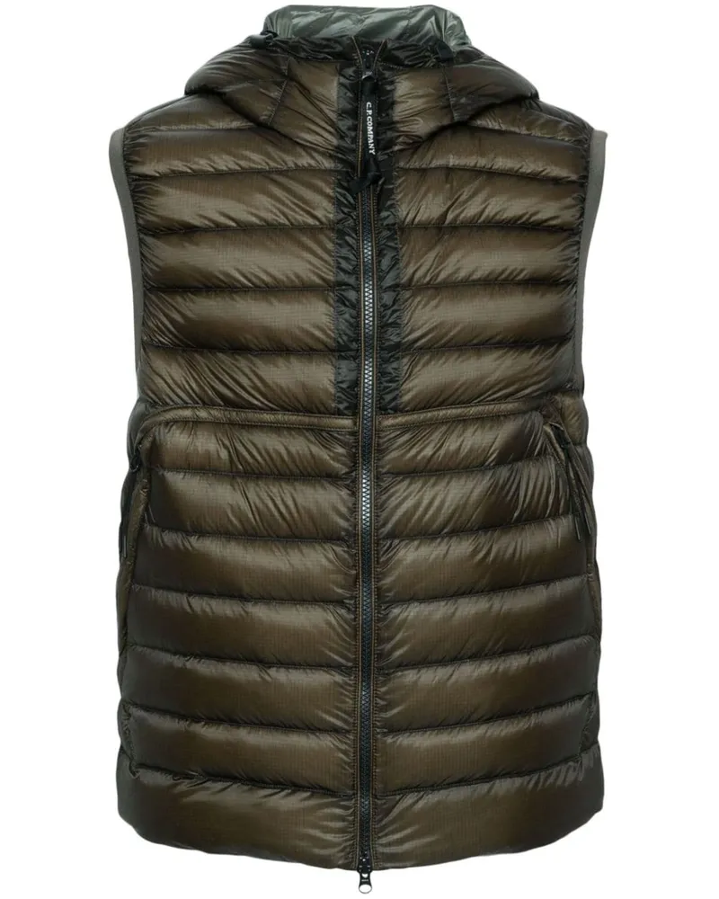 C.P. Company Wattierte Weste mit Goggles-Detail - Grün Grün