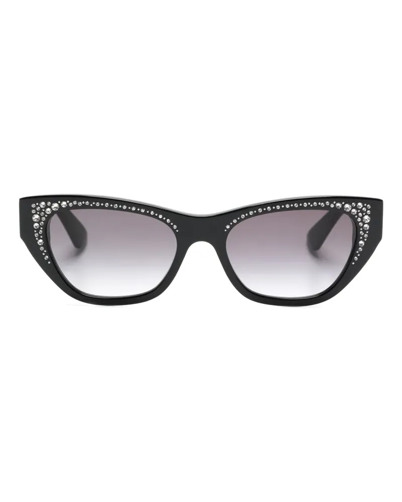 Alexander McQueen Sonnenbrille mit Cat-Eye-Gestell - Schwarz Schwarz