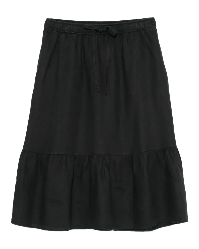 DKNY ruffled drawstring midi skirt - Schwarz Schwarz