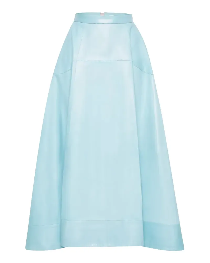 Adam Lippes Ausgestellter Cody Lammlederrock - Blau Blau