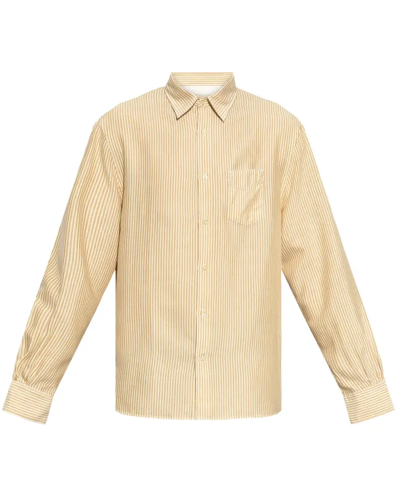 Officine Generale Gestreiftes T-Shirt - Weiß Weiß