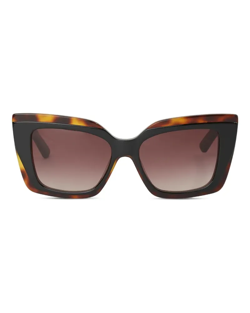Karl Lagerfeld Sonnenbrille mit Cat-Eye-Gestell - Braun Braun
