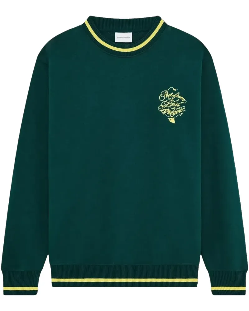 Drôle de Monsieur Slogan Vignes Sweatshirt - Grün Grün