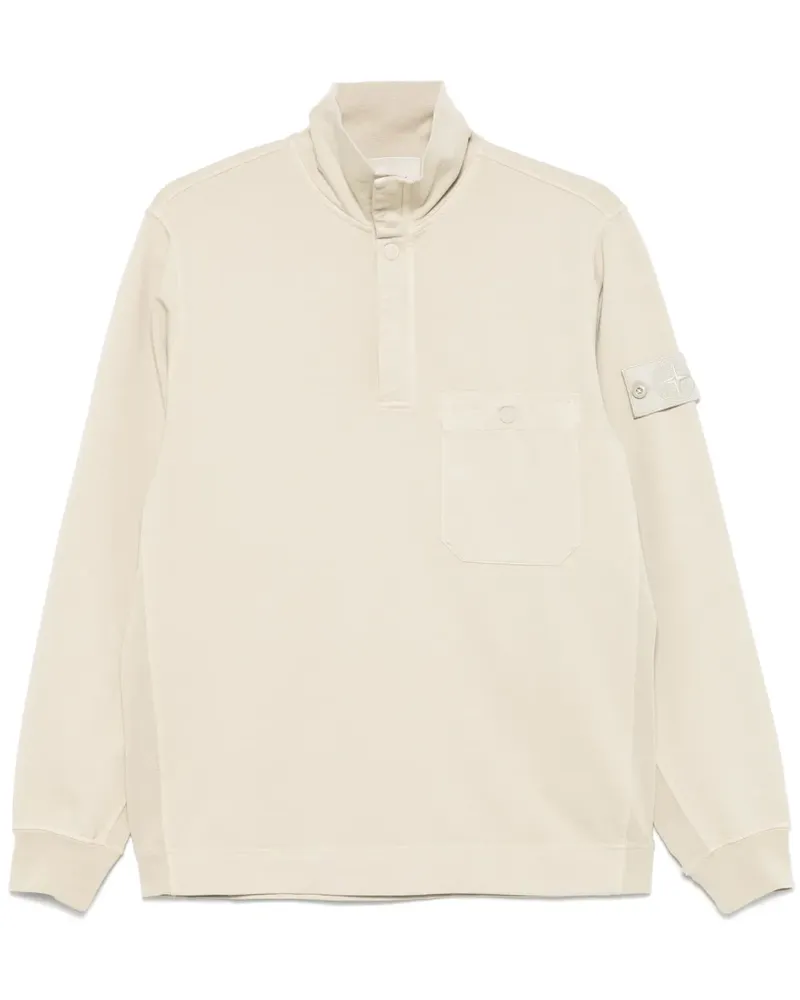 Stone Island Poloshirt mit Kompass-Patch - Nude Nude