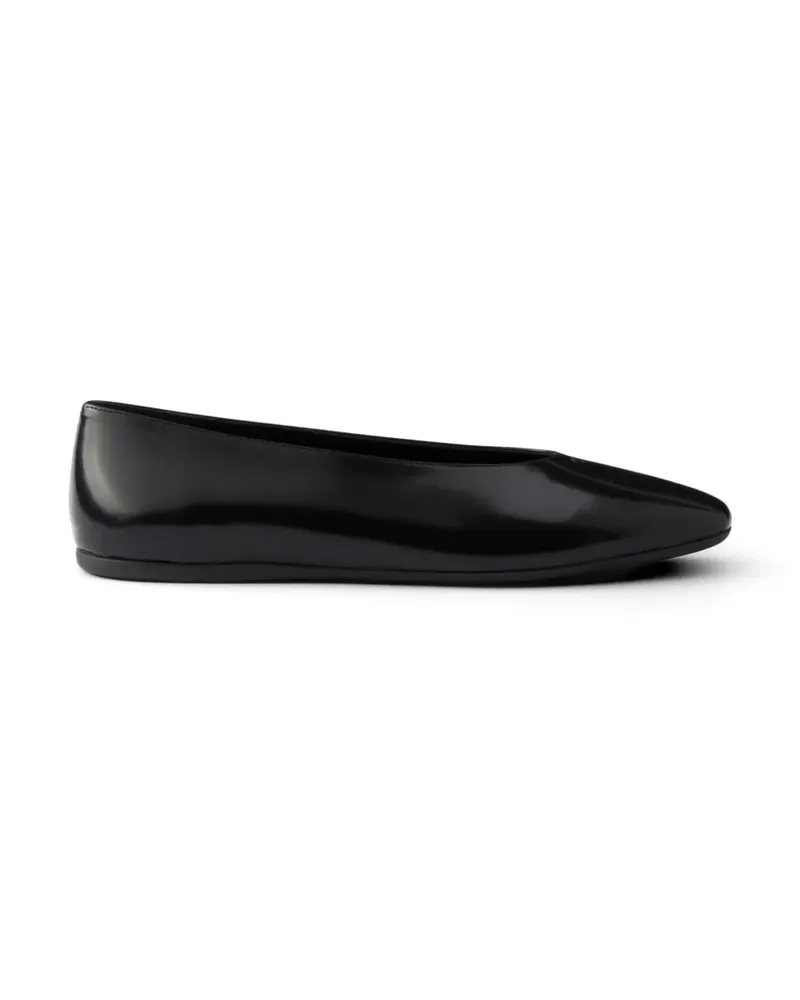 Prada brushed leather ballerinas - Schwarz Schwarz