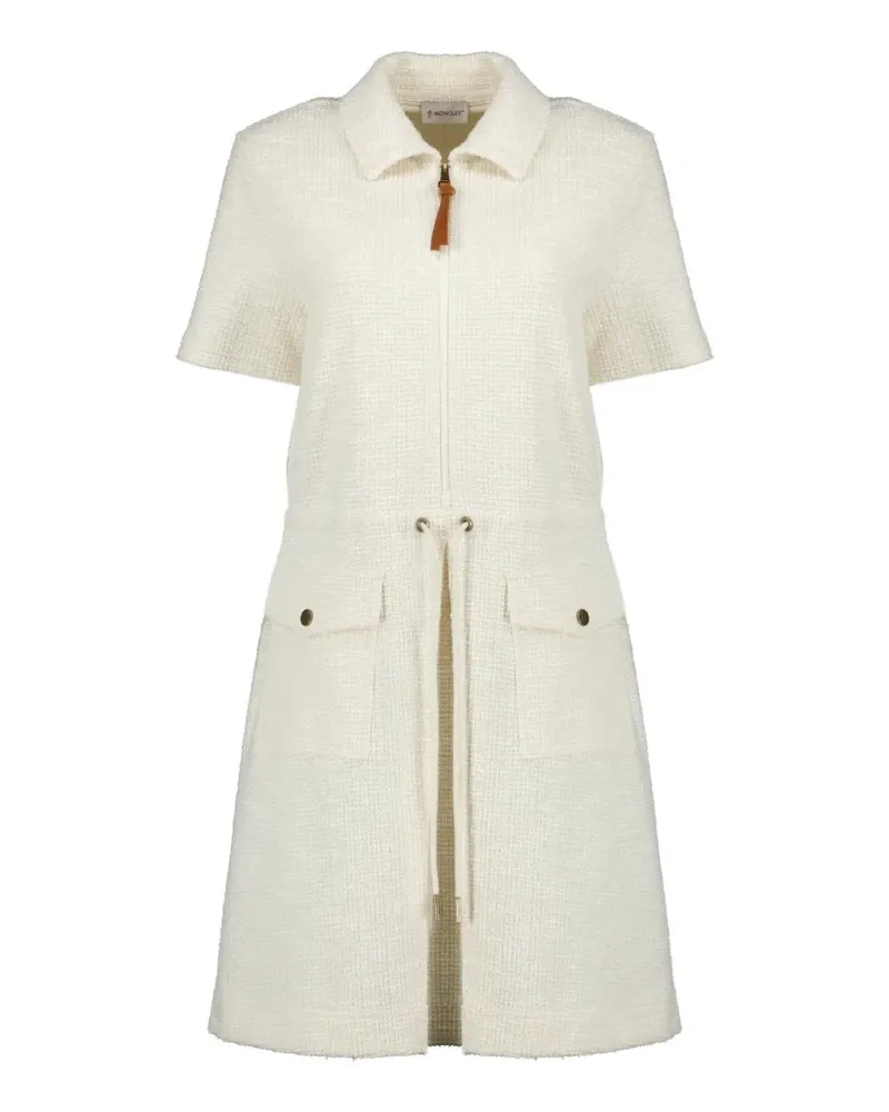 Moncler zip fastening mini dress - Weiß Weiß