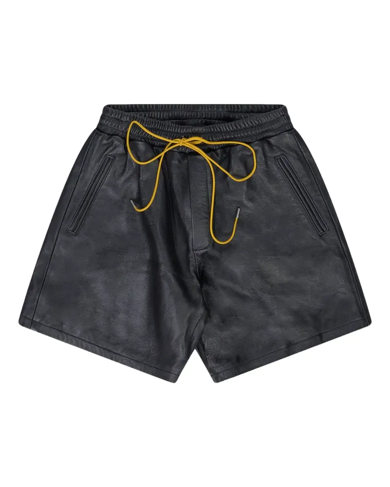 RHUDE Ciesta Shorts aus Leder - Schwarz Schwarz